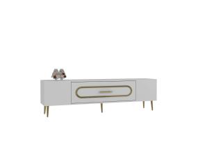 TV laud Dekop3 - White, Gold
