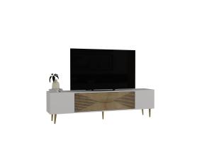 TV laud Dekol1 - White, Sapphire Oak, Gold