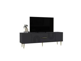 TV laud Dekol2 - Anthracite, Gold