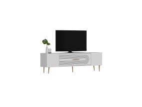 TV laud Dekol3 - White, Gold