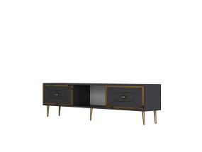 TV laud Arno - Anthracite, Gold