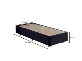 Ela Single - Black (100 x 200)