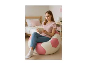 Football Big - White, Pink