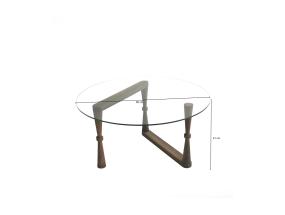 Kohvilaud Yuvarlak Cam Orta Sehpa S301