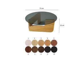 Kohvilaud Mia - Oak, Fume