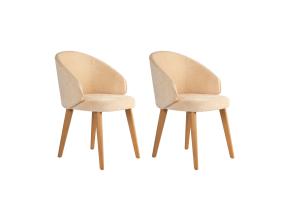 Mööblikomplekt toolid Bentley - Beige, Dark Oak