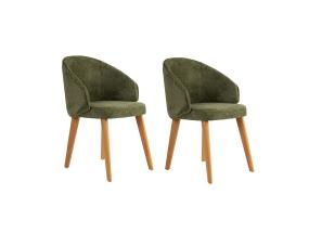 Mööblikomplekt toolid Bentley - Green, Dark Oak