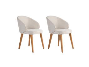 Mööblikomplekt toolid Bentley - White, Dark Oak