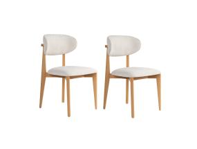 Mööblikomplekt toolid Lionte- White, Light Oak