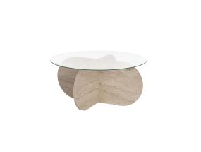Kohvilaud Aeris - Travertine, Transparent