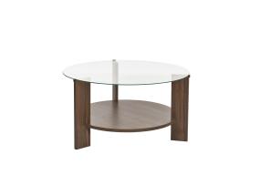 Kohvilaud Clara - Venezia Walnut, Transparent