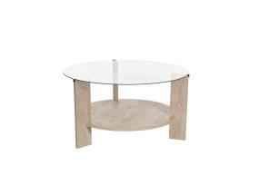 Kohvilaud Clara - Travertine, Transparent