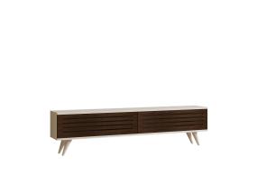TV laud Hill - Walnut, White