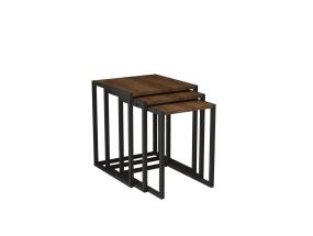 Mööblikomplekt lauad Tali - Black, Walnut