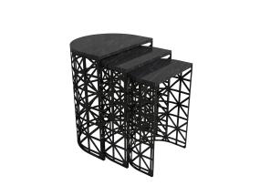 Mööblikomplekt lauad Stil - Black Marble