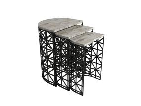 Mööblikomplekt lauad Stil - White Marble