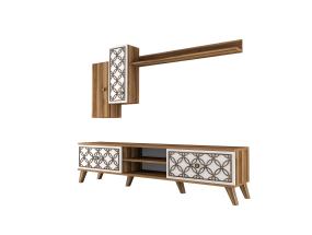 TV laud Class S - Walnut, White