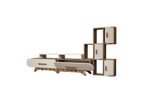 TV laud Flora S - Walnut, Cream