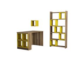 Box - Walnut, Yellow