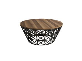 Kohvilaud Stil Metal Ferforje - Walnut