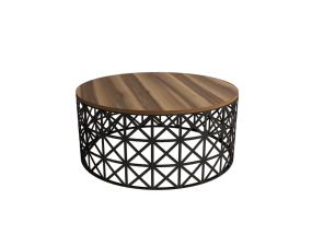 Kohvilaud Selin Metal Ferforje - Walnut