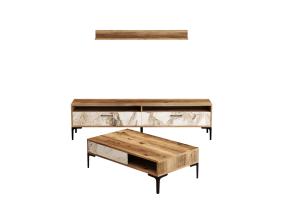 Istanbul - Walnut, White Marble