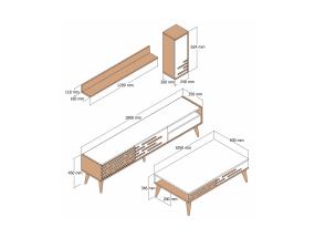 Valensiya - Walnut, White