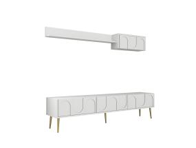 TV laud Lyon 2 - White, Gold