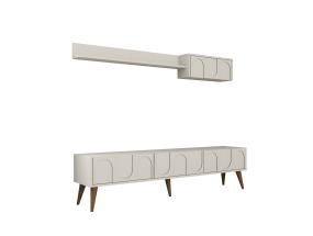 TV laud Lyon 2 - Cream, Walnut
