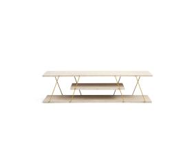 TV laud Canaz - Gold, Travertine