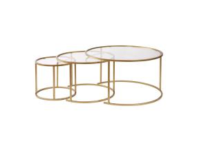 Kohvilaud Aurum - 80, 60, 42 - Gold, Transparent
