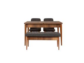 Mööblikomplekt toolid Vina 1053 - Anthracite, Walnut
