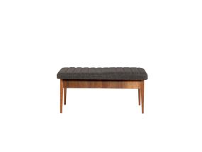Vina Bench Anthracite, Walnut