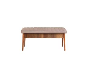 Vina Bench Walnut, Stone