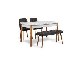 Mööblikomplekt toolid Santiago White Atlantic-Anthracite