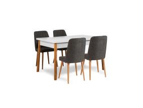 Mööblikomplekt toolid Santiago White Anthracite