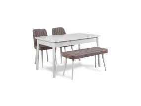 Mööblikomplekt toolid Costa White-Grey