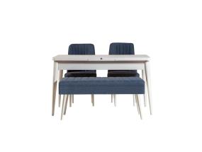 Mööblikomplekt toolid Vina 1048 - 3 - White, Dark Blue