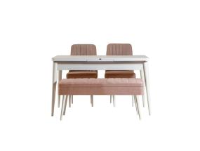 Mööblikomplekt toolid Vina 0900 - 3 - White, Stone