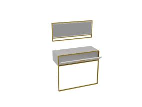 Polka Aynalı - White