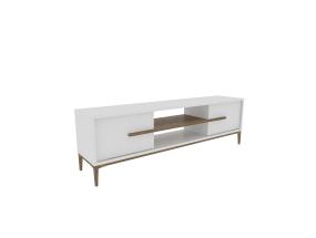 TV laud Eslem - White, Walnut