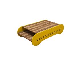 Kohvilaud Cool - Walnut, Yellow
