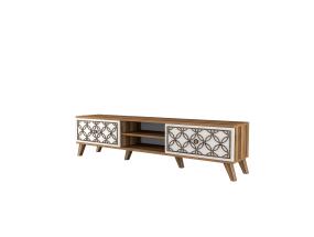 TV laud Class - Walnut, White