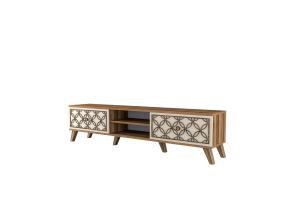 TV laud Class - Walnut, Cream