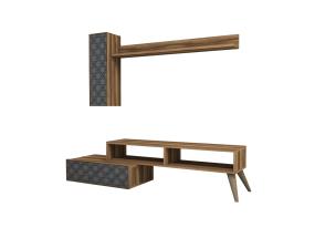 TV laud Planet - Walnut, Chalcedony