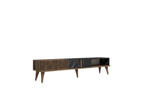 TV laud Milan - Walnut, Black