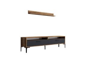 TV laud Istanbul - Walnut, Anthracite
