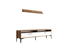 TV laud Istanbul - Walnut, White