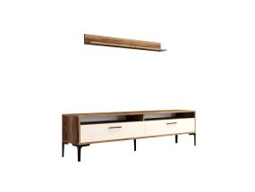 TV laud Istanbul - Walnut, Cream