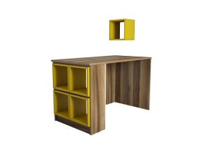 Box - Walnut, Yellow